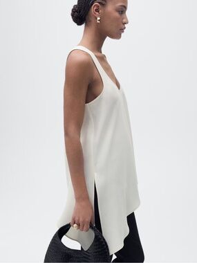 Mango ASYMMETRICAL LYOCELL TOP